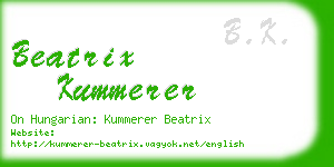 beatrix kummerer business card